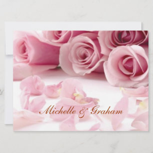 Fleurs Roses Populaires Élégantes pour Invitation