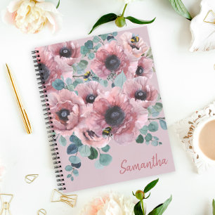 Fleurs Roses poussiéreuses et Carnet des abeilles