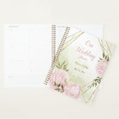fleurs roses romantiques verdure mariage (Devant avec enveloppe)