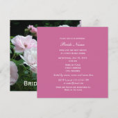 Fleurs roses rose pâle invitations à la douche nup (Devant / Derrière)