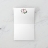Fleurs roses roses verdure géométrique Merci (Intérieur)
