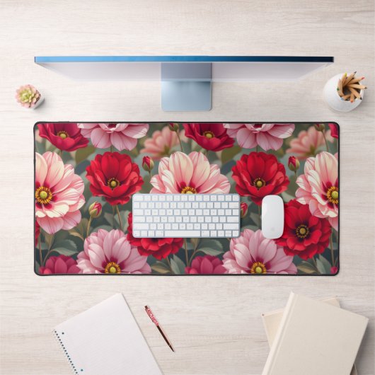 Fleurs roses, rouges et mauves  (Bureau 1)