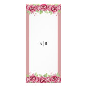 Fleurs roses rousses poussiéreuses BUDGET Carte de (Dos)