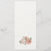 fleurs roses rousses vert menu botanique (Dos)