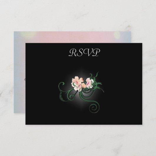 Fleurs roses RSVP (Devant / Derrière)