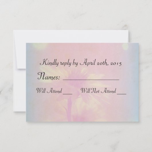 Fleurs roses RSVP (Dos)