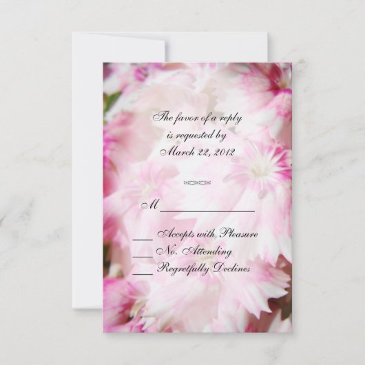 Fleurs roses RSVP (Devant)