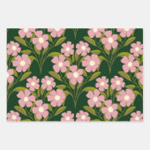 Fleurs roses Sage Vert Feuille motif (Devant 3)