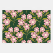 Fleurs roses Sage Vert Feuille motif (Devant 2)