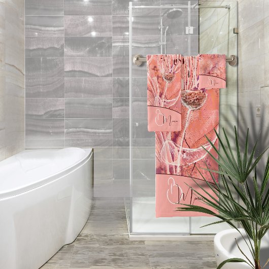 Fleurs roses Saumons Chic