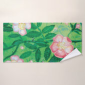 Fleurs roses sauvages (Serviette de bain)