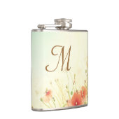 Fleurs roses sauvages dans le flacon de whisky Mon (Droite)