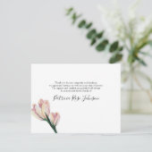 Fleurs roses simples Merci funéraire (Debout devant)