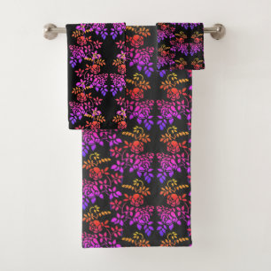 Fleurs Roses tendues Motif Couleurs Abstraites