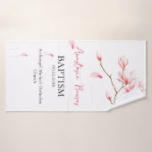 Fleurs Roses Tombant Pétales Orthodoxe Baptême Cad (Serviette de bain)