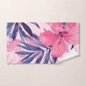 Fleurs roses tropicales (Serviette à main)