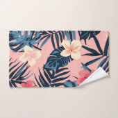 Fleurs roses tropicales (Serviette à main)