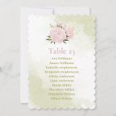 fleurs roses vert feuilles carte de siège (Devant)