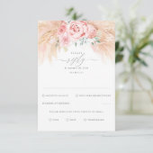 Fleurs Roses Vides Mariage Exotique RSVP (Debout devant)