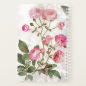 Fleurs roses Vintage Floral Planificateur (Dos)