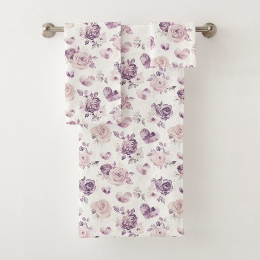 Fleurs roses violettes & Cœurs (En situation)