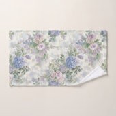 Fleurs roses violettes romantiques (Serviette à main)