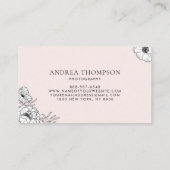 Fleurs roses vives modernes Carte de visite I (Dos)