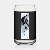 Fleurs rouges bleues Dragon noir (Recto)