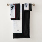 Fleurs rouges bleues Dragon noir (En situation)