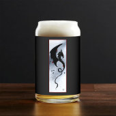 Fleurs rouges bleues Dragon noir