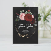 Fleurs rouges bordeaux Merci noir (Debout devant)