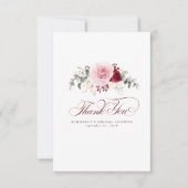 Fleurs rouges de Bourgogne Élégantes Petit Merci (Devant)