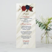 fleurs rouges et marines beau menu mariage (Debout devant)