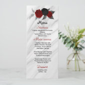 fleurs rouges et noires belle carte mariage (Debout devant)