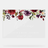 Fleurs Rouges, Fleurs Roses, Accueil Baby shower (Recto)