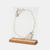 Fleurs Rouges, Fleurs Roses, Boho, Numéros De Tabl (Angle)