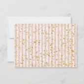 Fleurs Rouges Grandes et Mariage Or Réponse RSVP (Dos)