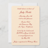 Fleurs rouges Mason Jars Invitation à la douche nu (Dos)