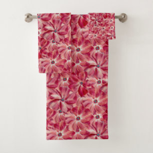 Fleurs rouges modernes aquarelle motif floral