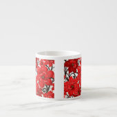 Fleurs rouges Motif Espresso Mug (Devant)