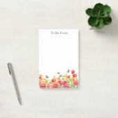 Fleurs rouges / Pavots et papillons Note Post-it (Bureau)