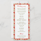 Fleurs rouges Programme de mariage romantique (Dos)