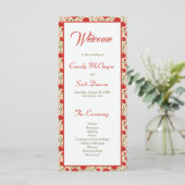 Fleurs rouges Programme de mariage romantique (Debout devant)