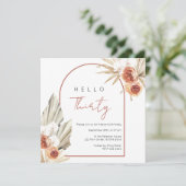 Fleurs Rouges Rouges Invitation Anniversaire (Debout devant)