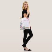 Fleurs rouges ton nom sac fourre-tout (Sur le modèle)