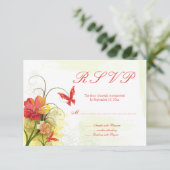 Fleurs rouges vert + réponse à la noce papillon rs (Debout devant)