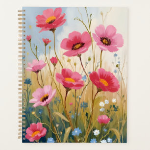 Fleurs Rougissantes Prairie Fleurie Florale Rose
