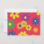 Fleurs RSVP à barres ou Bat mitzvah BM (Dos)