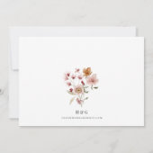 Fleurs Rustique Faire-Part de Date de Mariage (Dos)