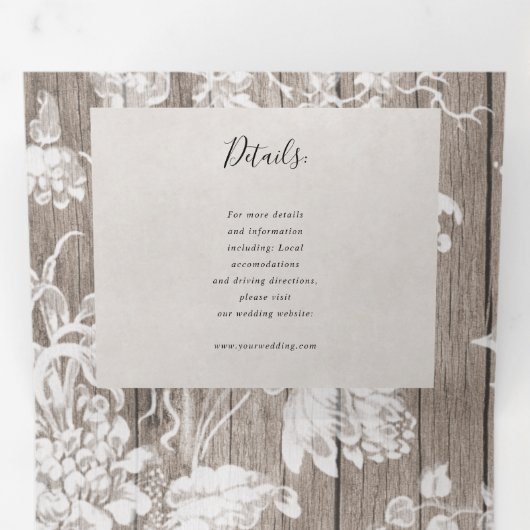 Fleurs rustiques de pays triple tout en un seul ma (Intérieur en premier)